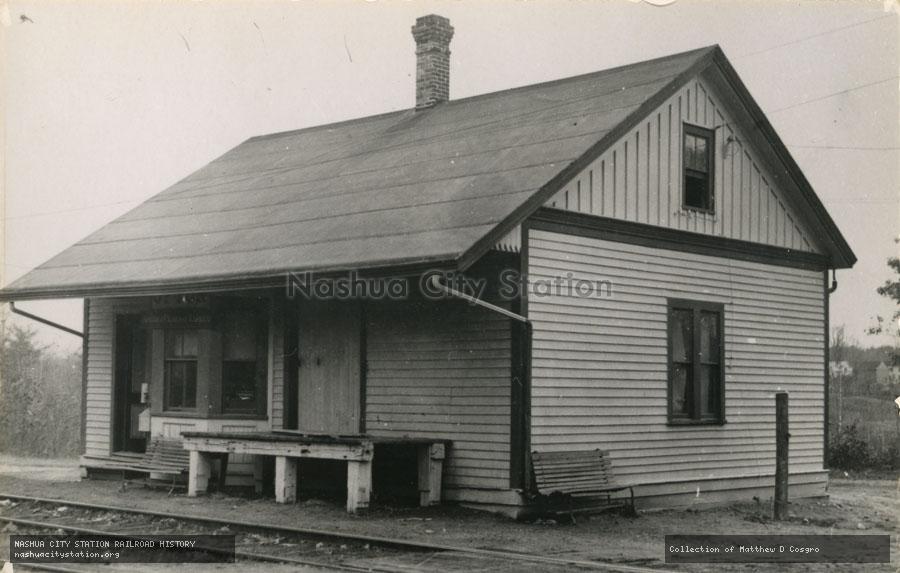 Postcard: Railroad Station, Upton, Massachusetts